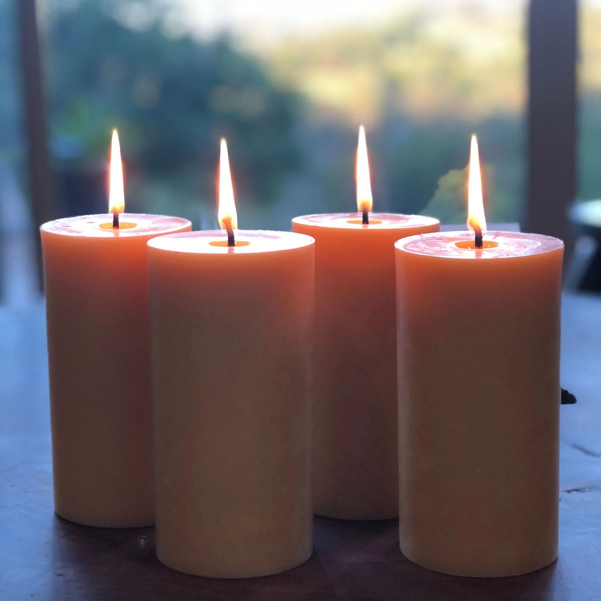 Large Mini Pillar Candle 33-Hour Burn Time | 100% Pure Australian Beeswax 195g