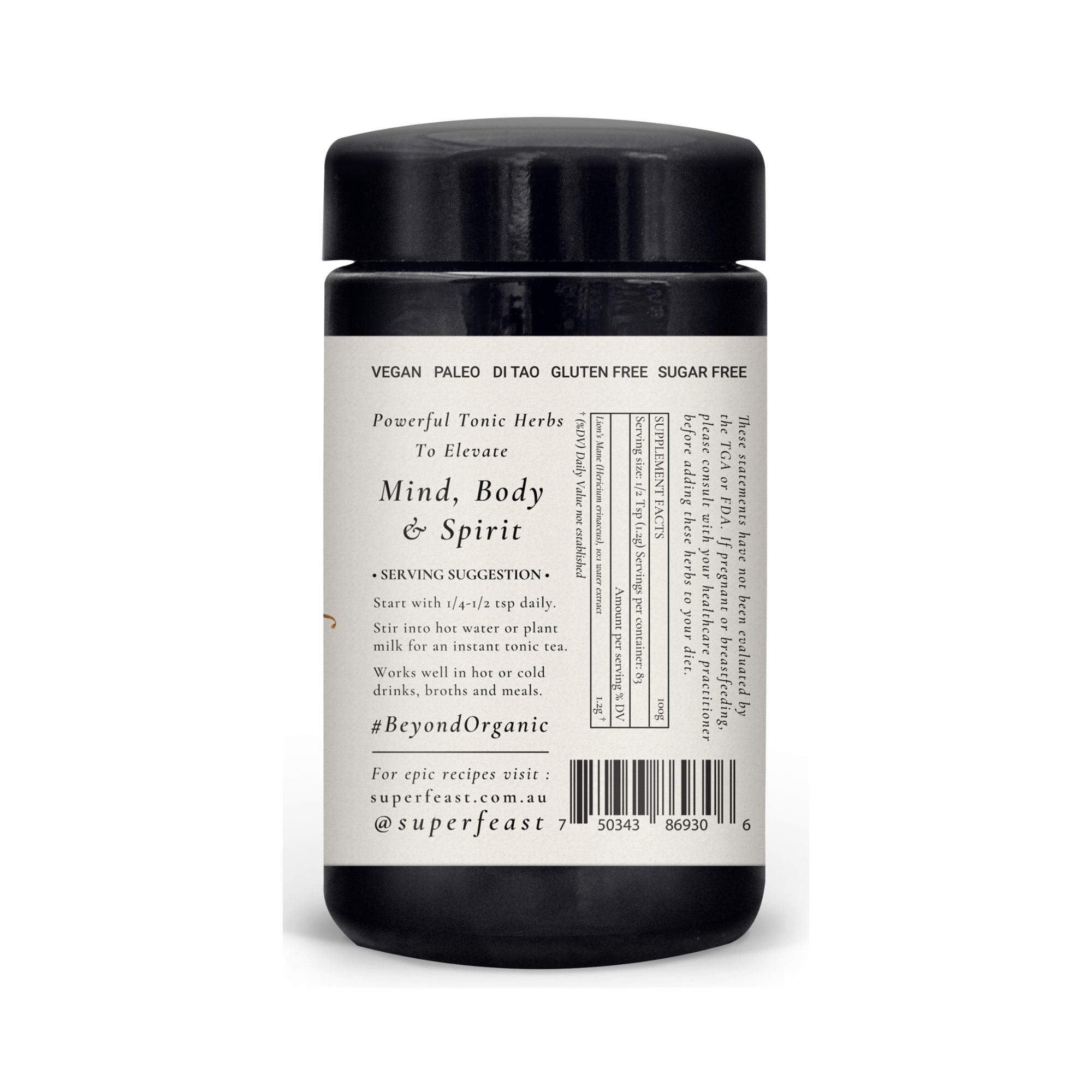 Lion's Mane 100g | Brain & Nerve Protection | SUPERFEAST