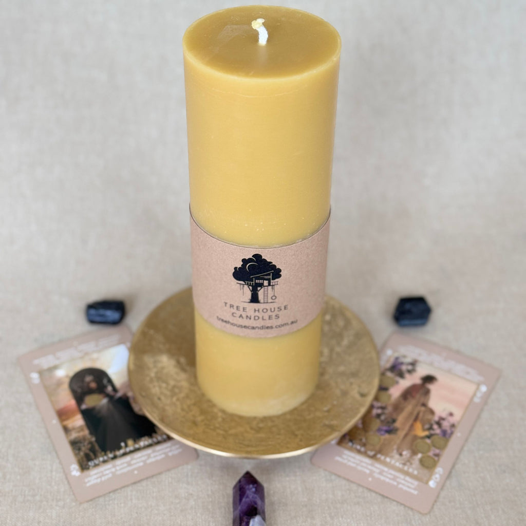 3XL Beeswax Pillar Candle 150-Hour Burn Time | 100% Pure Australian Beeswax 790g