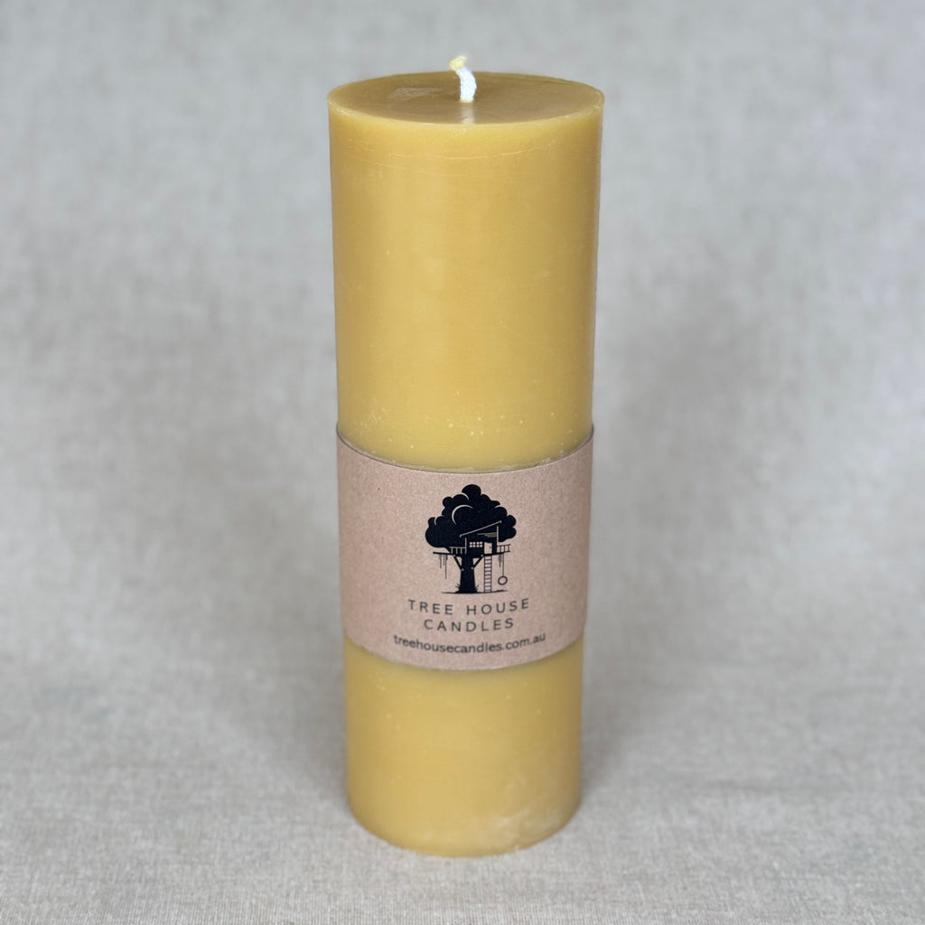 3XL Beeswax Pillar Candle 150-Hour Burn Time | 100% Pure Australian Beeswax 790g