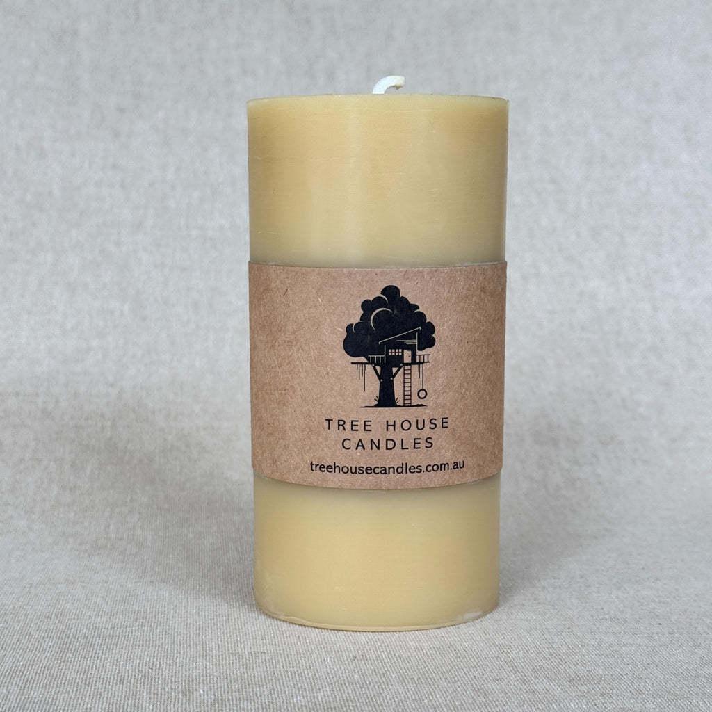 Extra Large Beeswax Pillar Candle 110-Hour Burn Time | 100% Pure Australian Beeswax 550g