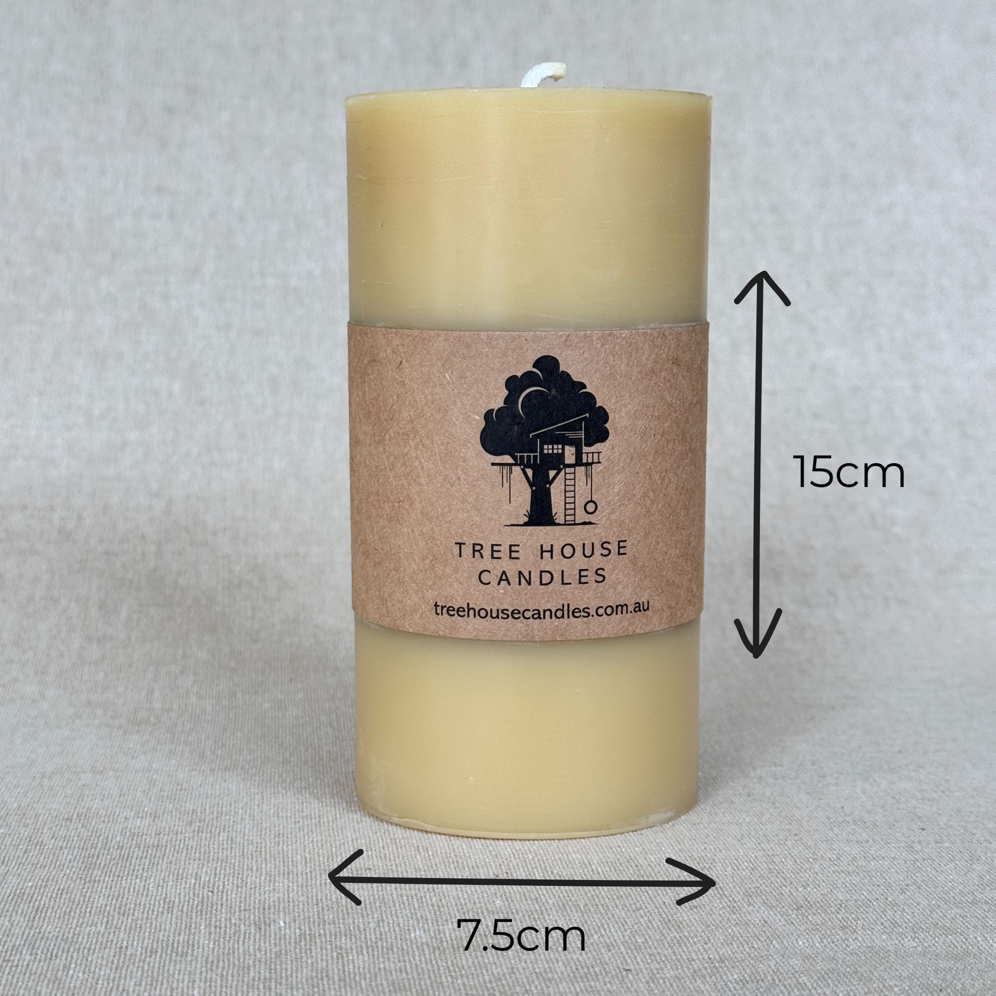Extra Large Beeswax Pillar Candle 110-Hour Burn Time | 100% Pure Australian Beeswax 550g