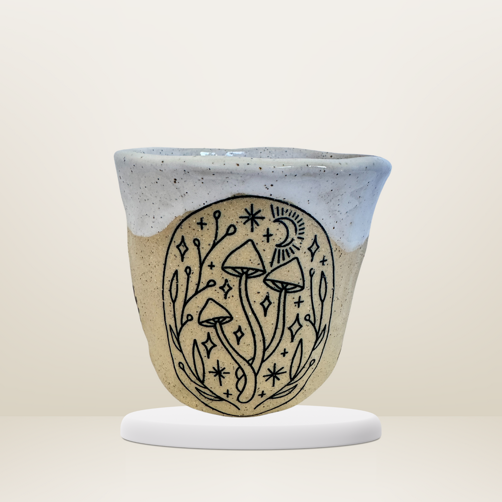 Mystical Mushrooms | Hand Made Ceramic Mug 250ml