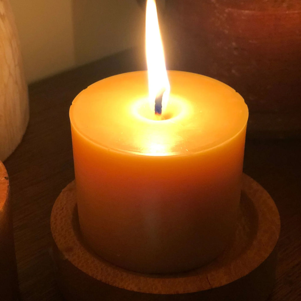 Small Beeswax Pillar Candle 50-Hour Burn Time | 100% Pure Australian Beeswax 270g