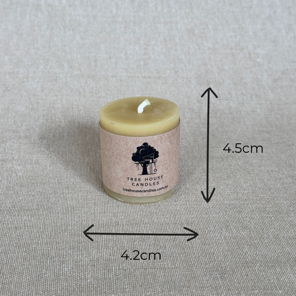 Small Mini Pillar Candle 11-Hour Burn Time | 100% Pure Australian Beeswax 67g