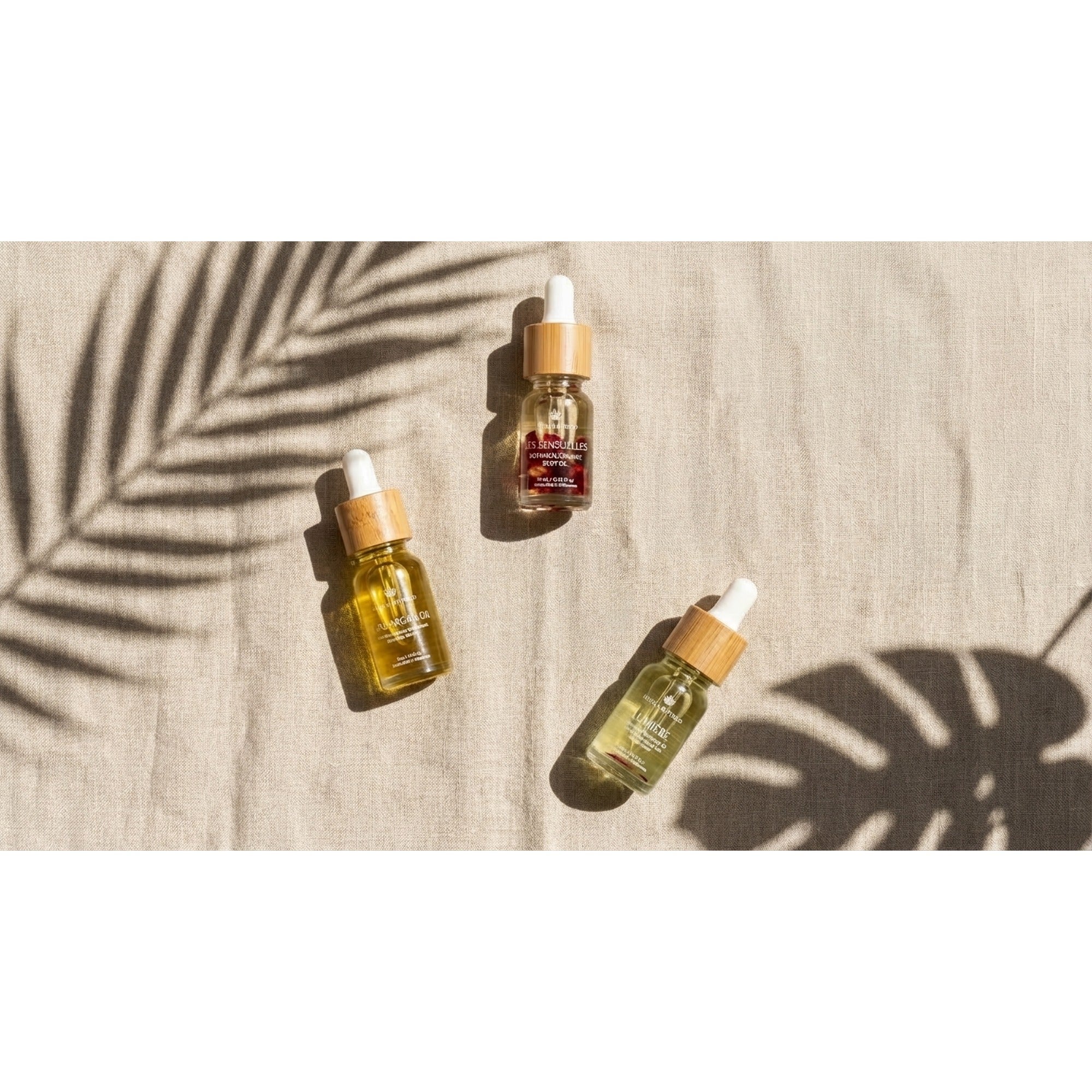 Mini Pure Bliss Trio with hair oil, face elixir and Le Sensuelle body oil